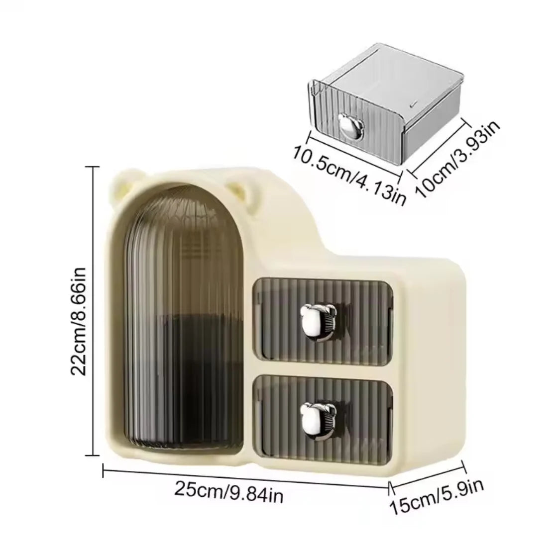 Rotating Bear Cosmetics Storage Organizer