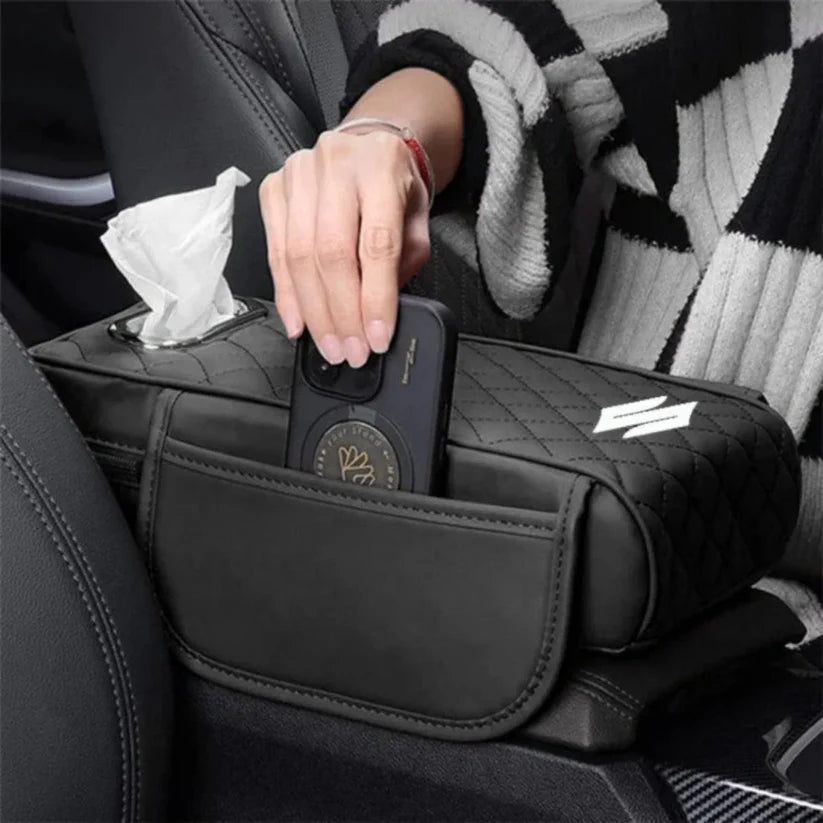Car Arm Cushion Box with Tissue Box