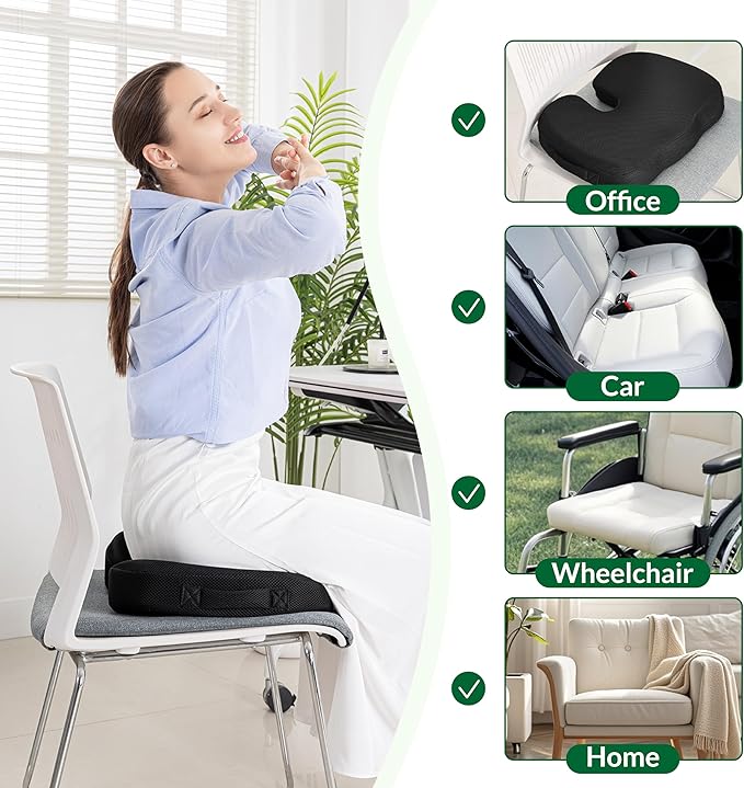 Back & Tailbone Support Cushion