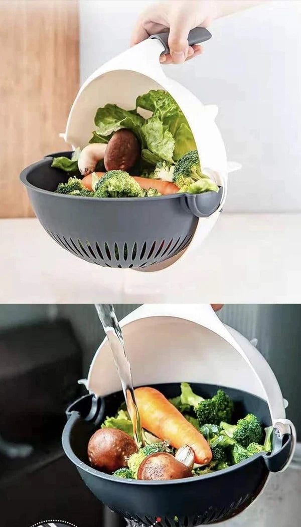 Rotary Vegetable Cutter, 9 in 1 Basket