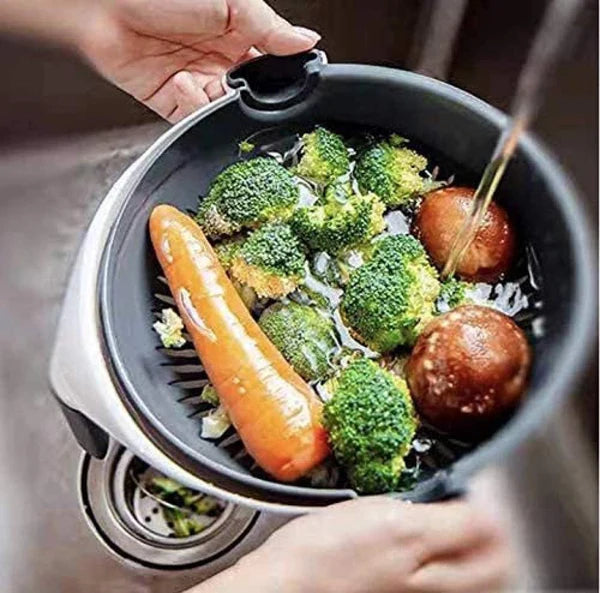 Rotary Vegetable Cutter, 9 in 1 Basket