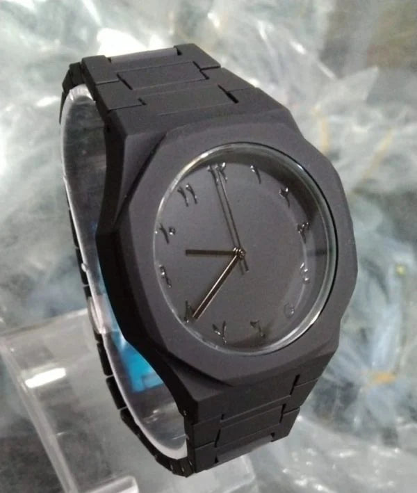 Black Aura Quartz Watch – Stylish Analog Watch for Men & Boys