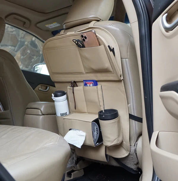 Imported Rexine Car Back Seat Hanging Organizer