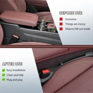 2PCS Car Seat Gap Filler – Anti-Drop Strip For Cars & SUVs (PVC)
