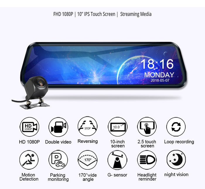 Touch Screen Dual Lens Dash Cam