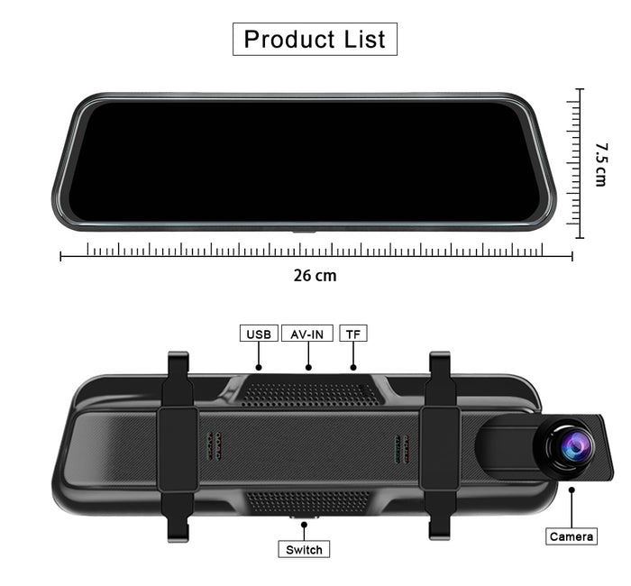 Touch Screen Dual Lens Dash Cam