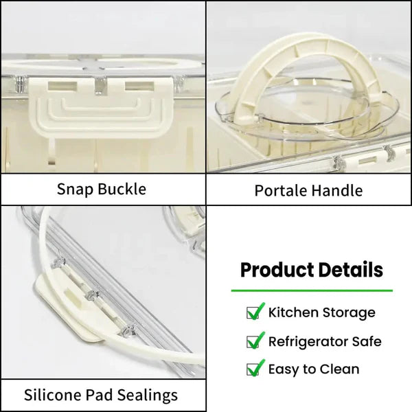 Premium acrylic airtight multi portion box