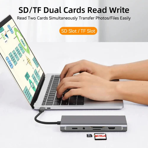 USB Type C to 11 In 1 HUB